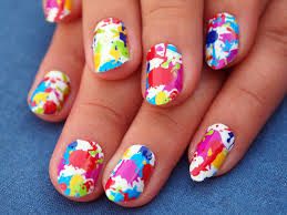 paint splash nail designs