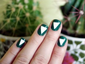 triangle nail designs with cactus