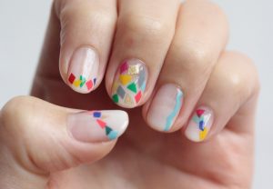 triangle nail designs with dots